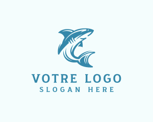 Aquarium - Great Shark Wildlife logo design