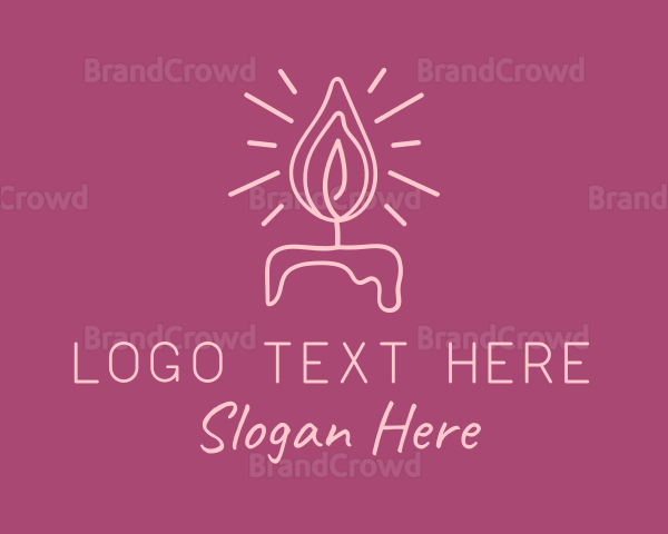 Feminine Candle Light Logo