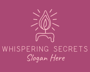 Intimate - Feminine Candle Light logo design