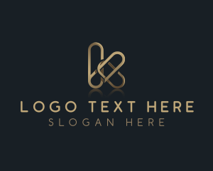 Golden - Luxury Jewelry Boutique Letter K logo design