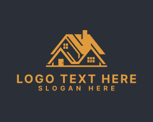 Roofing - House Property Real Estate logo design