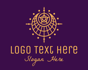 Tarot-reader - Moon Star Dream Catcher logo design