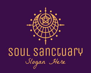 Spirituality - Moon Star Dream Catcher logo design