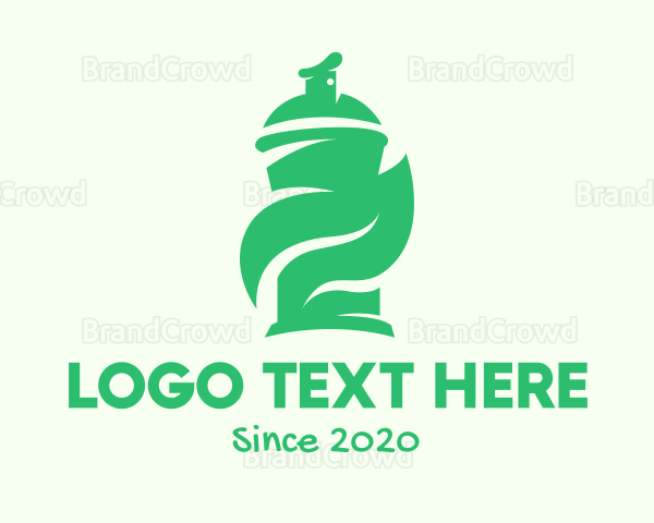 Green Organic Spray Paint Logo
