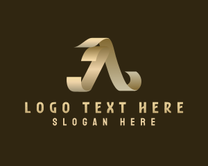 Ribbon - Fashion Calligraphy Letter A logo design