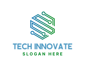 Innovate - Hexagon Technology Circuit logo design