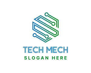 Mechatronics - Hexagon Technology Circuit logo design