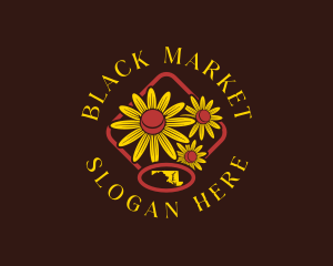 Maryland Black Eyed Susan Flower logo design