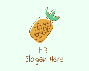 Simple Pineapple Fruit Logo
