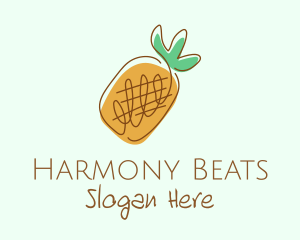 Simple Pineapple Fruit Logo