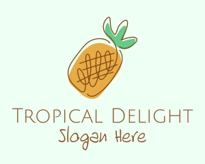 Pineapple - Simple Pineapple Fruit logo design