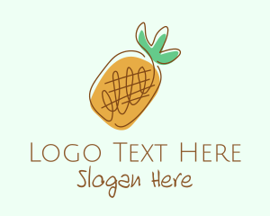 Simple Pineapple Fruit Logo