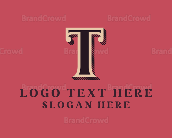 Antique Shop Letter T Logo