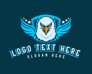 Character - Eagle Bird Shield logo design