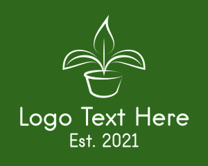 Organic Products - Pot Plant Candle logo design