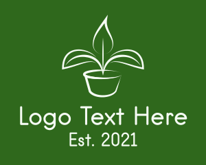 Organic - Pot Plant Candle logo design