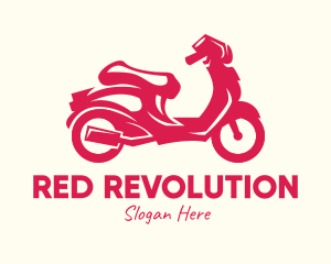 Red Motorbike Ride logo design