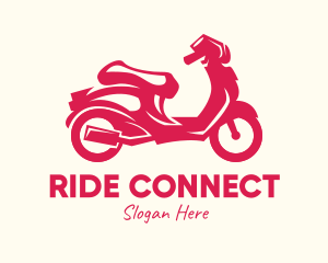 Red Motorbike Ride logo design