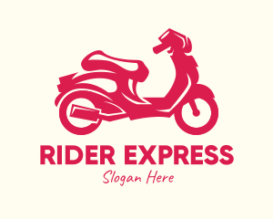 Rider - Red Motorbike Ride logo design