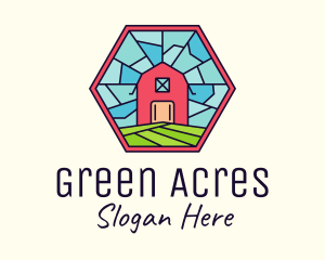 Agricultural - Stained Glass Barn logo design