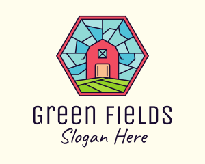 Fields - Stained Glass Barn logo design