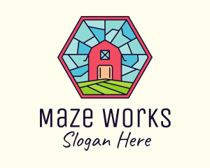 Stained Glass Barn logo design