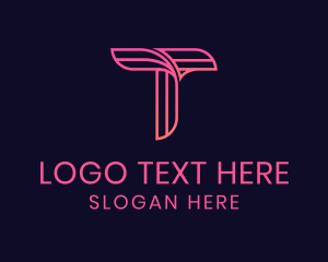 Modern Creative Line Letter T Logo