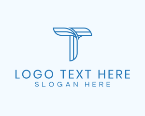 Architect - Modern Creative Line Letter T logo design