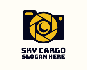 Moon Camera Stargazing logo design