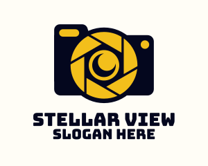 Moon Camera Stargazing logo design