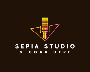 Microphone Music Studio logo design