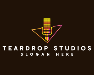 Microphone Music Studio logo design