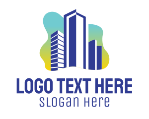 Color Block - Bright City Building logo design