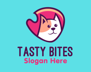 Animal Shelter - Happy Cute Pet Cat Badge logo design