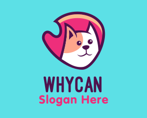 Pet - Happy Cute Pet Cat Badge logo design