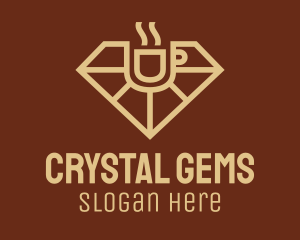 Diamond Coffee Cup  logo design