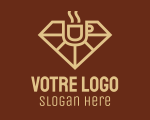 Hot - Diamond Coffee Cup logo design