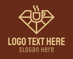 Steam - Diamond Coffee Cup logo design