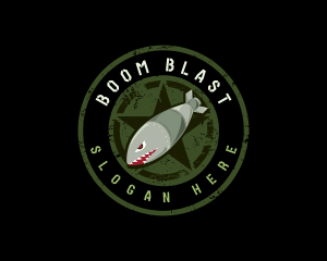 Explosive - Military Missile Bomb logo design