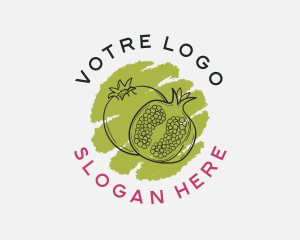 Market - Pomegranate Fruit Juice logo design