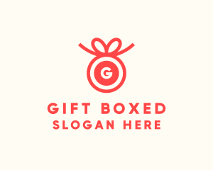 Ribbon Gift Present logo design