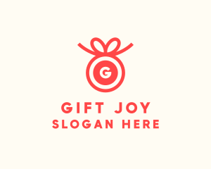 Ribbon Gift Present logo design