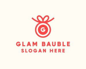 Bauble - Ribbon Gift Present logo design