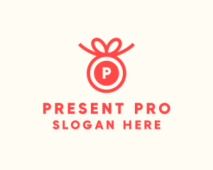 Ribbon Gift Present logo design