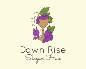 Grape Vineyard Goblet  logo design