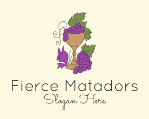 Grape Vineyard Goblet  logo design