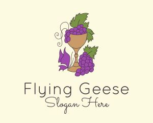 Grape Vineyard Goblet  logo design