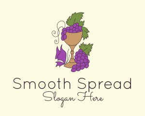 Grape Vineyard Goblet  logo design