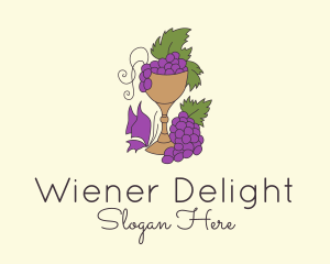 Grape Vineyard Goblet  logo design