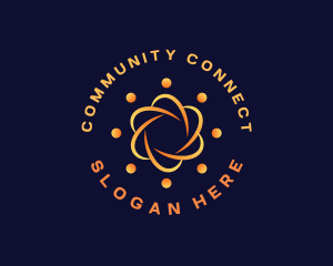 People Community Swirl logo design